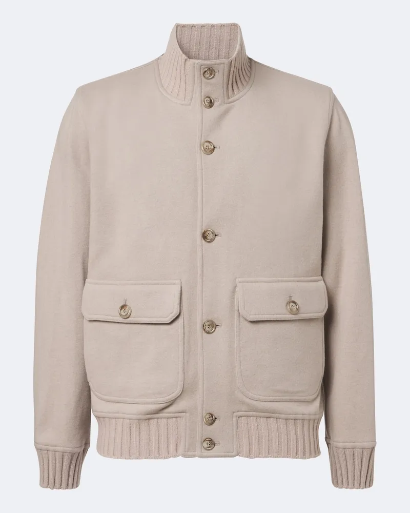 Fedeli Giacca bomber in cashmere Beige