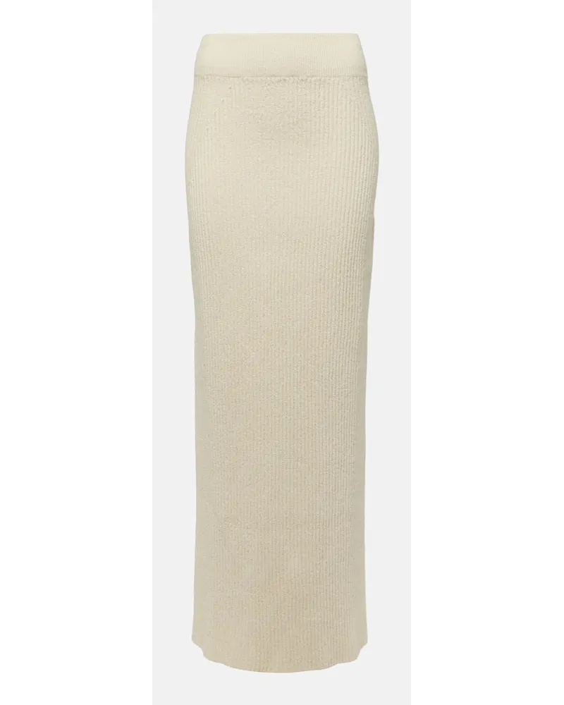 Totême Gonna lunga in bouclÃ© di misto cotone Bianco