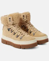 Bogner Stivaletti Vaduz in suede e shearling Beige