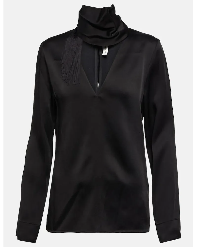 Victoria Beckham Top con scollo a V Nero