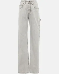 Brunello Cucinelli Jeans regular a vita alta Grigio