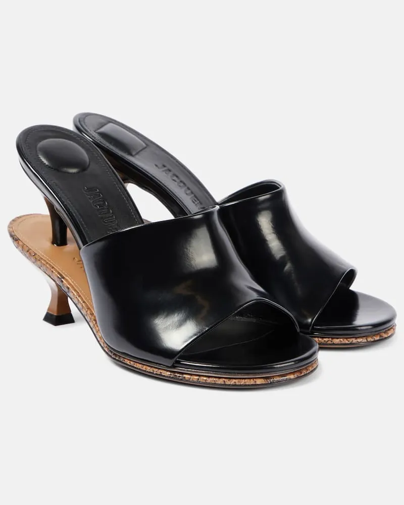 Jacquemus Mules Les Doubles in pelle Nero