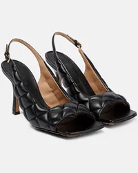 Bottega Veneta Sandali slingback Padded in pelle Nero