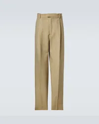 Bottega Veneta Pantaloni regular a quadri Beige