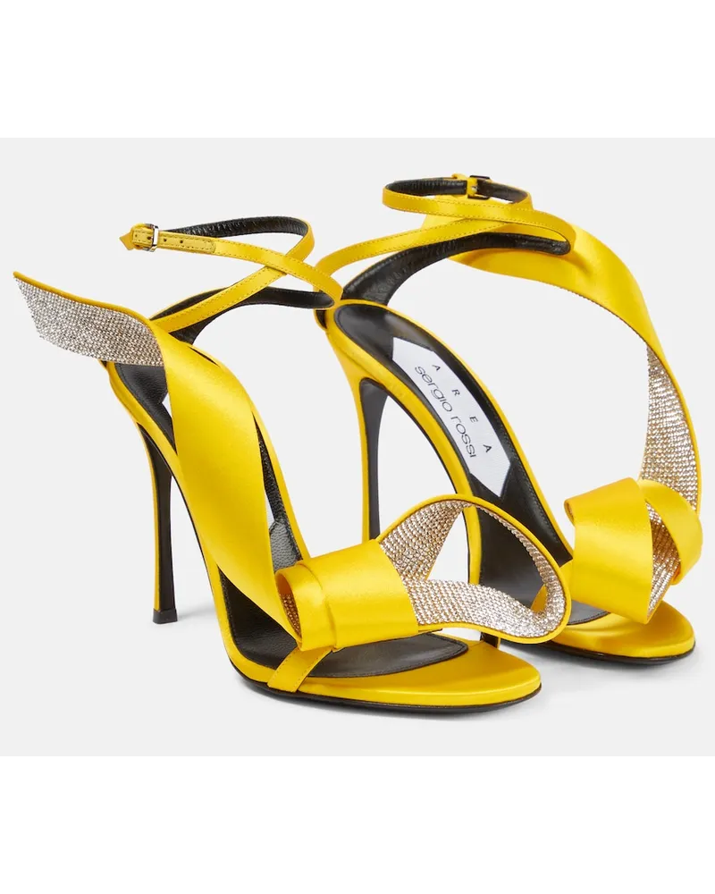 Area x Sergio Rossi - Sandali Marquise con cristalli Giallo