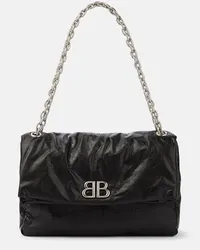 Balenciaga Borsa a spalla Monaco Medium in pelle Nero