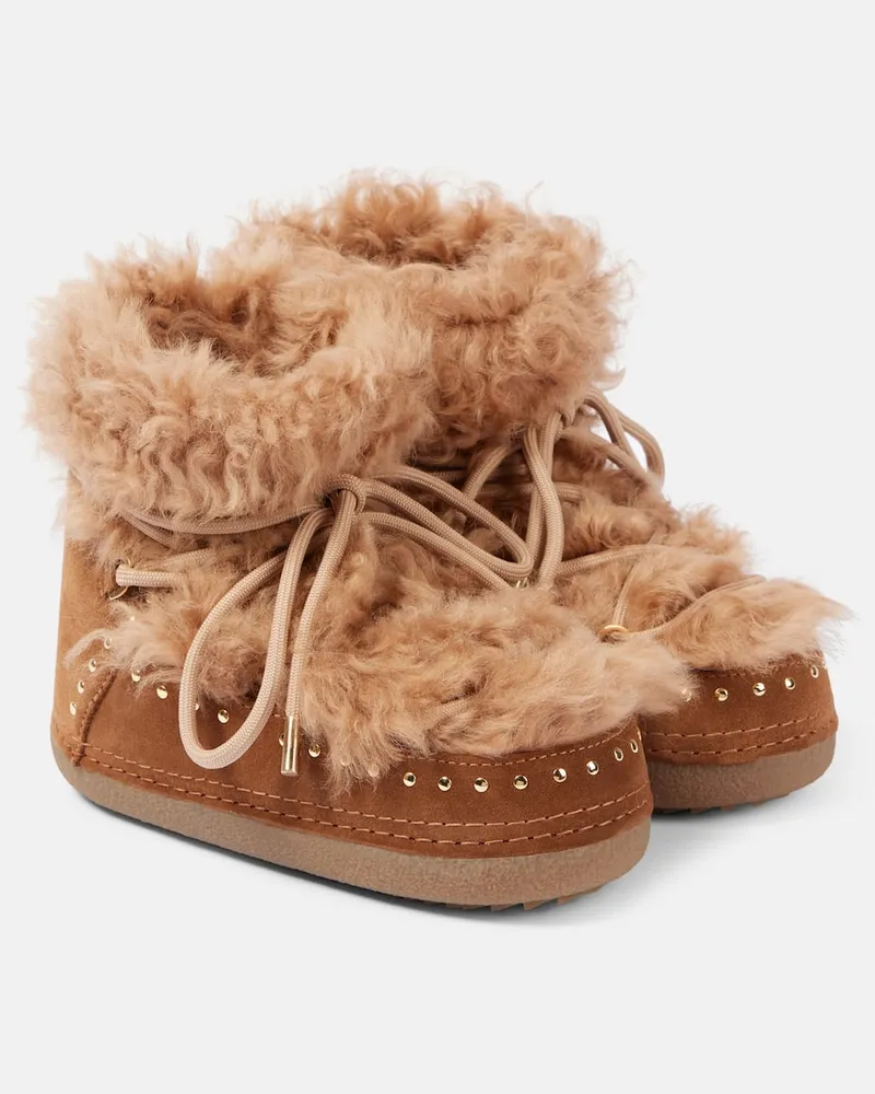 INUIKII Stivali da neve Long Curly con shearling Marrone