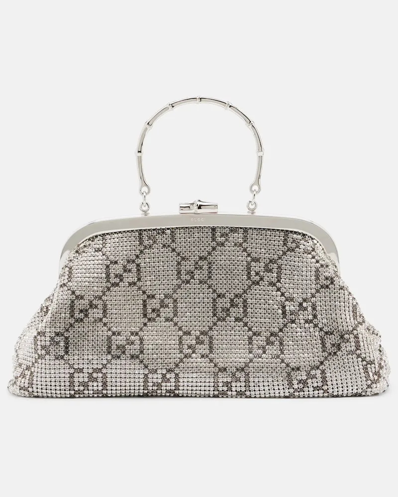 Gucci Clutch Evening Medium con cristalli Metallizzato