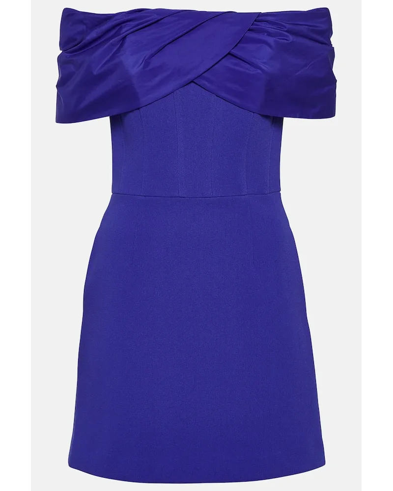 Rebecca Vallance Miniabito Cora con scollo bardot Blu