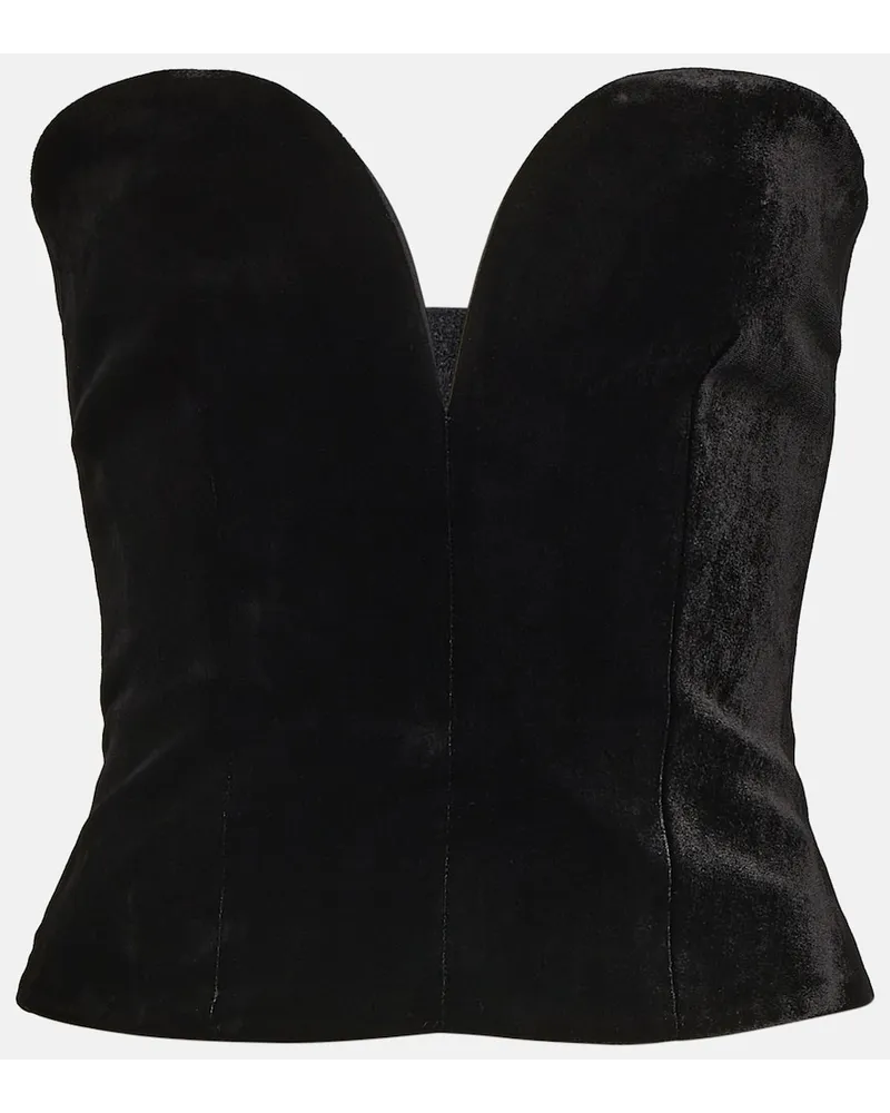 Roland Mouret Bustier in velluto Nero