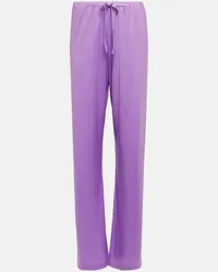 Dries van Noten Pantaloni regular in jersey Viola