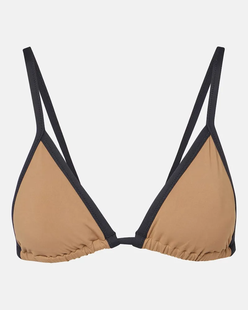 Marysia Top bikini Bianco Marrone