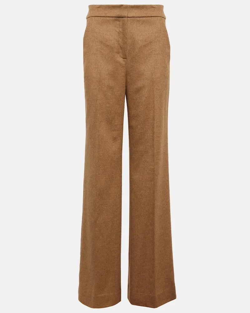 Veronica Beard Pantaloni regular a vita alta Marrone