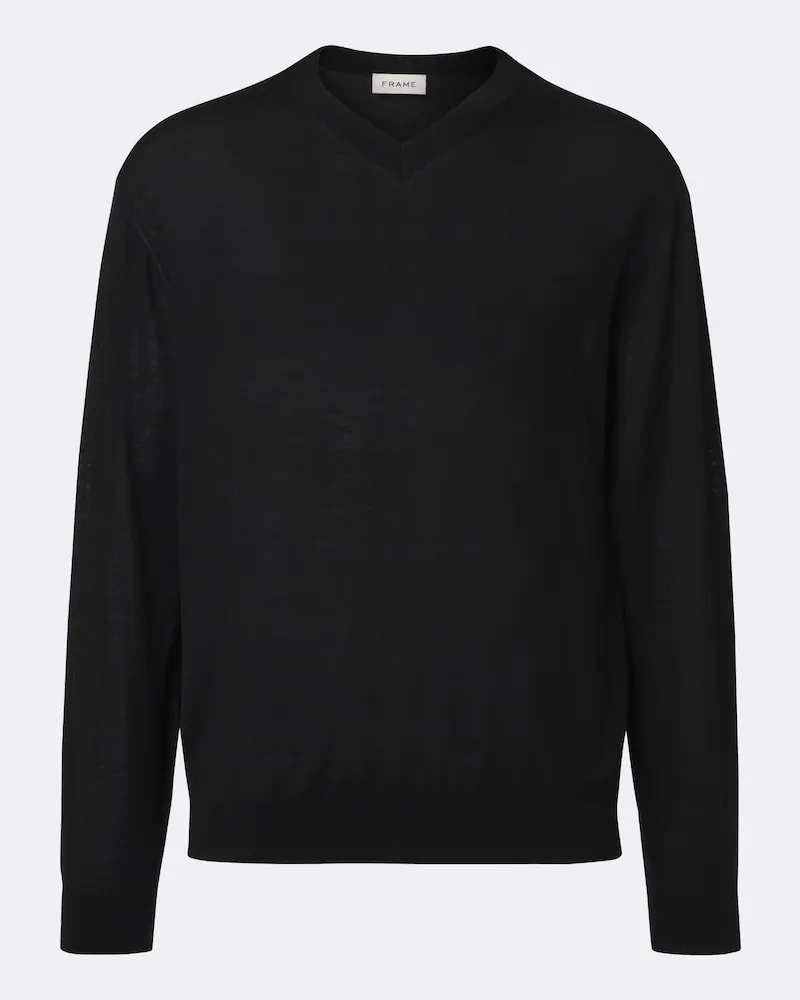 Frame Denim Pullover in misto cashmere e lana Nero