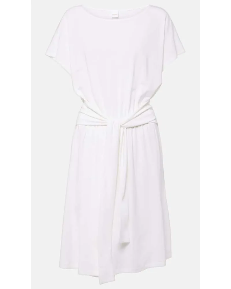 Max Mara Abito in jersey con cintura Bianco