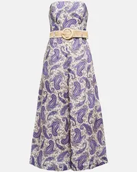 Zimmermann Jumpsuit Devi in lino Viola