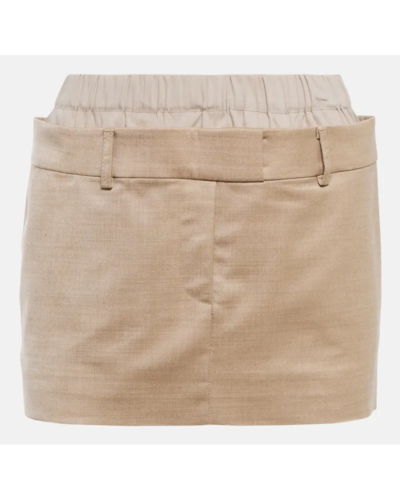 Aya Muse Minigonna in misto lana Beige