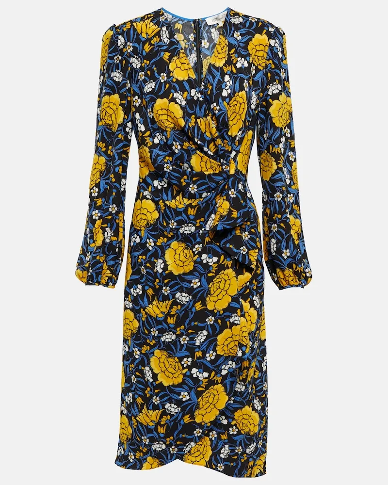 Diane von Furstenberg Abito midi con stampa Blu