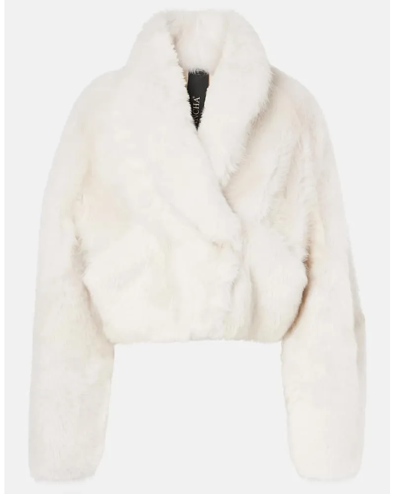 BLANCHA Giacca in shearling e pelle Bianco