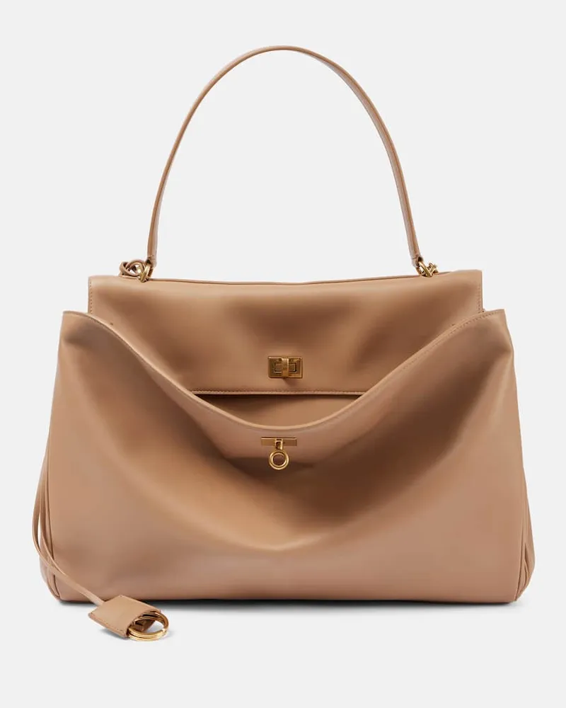 Balenciaga Borsa Rodeo Large in pelle Beige