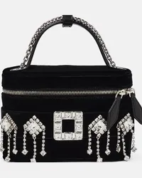 Roger Vivier Borsa a tracolla Vanity Small in velluto Nero