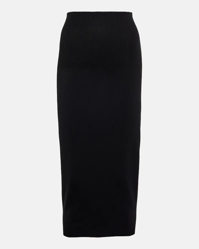 Victoria Beckham Gonna midi VB Body in maglia a vita alta Nero
