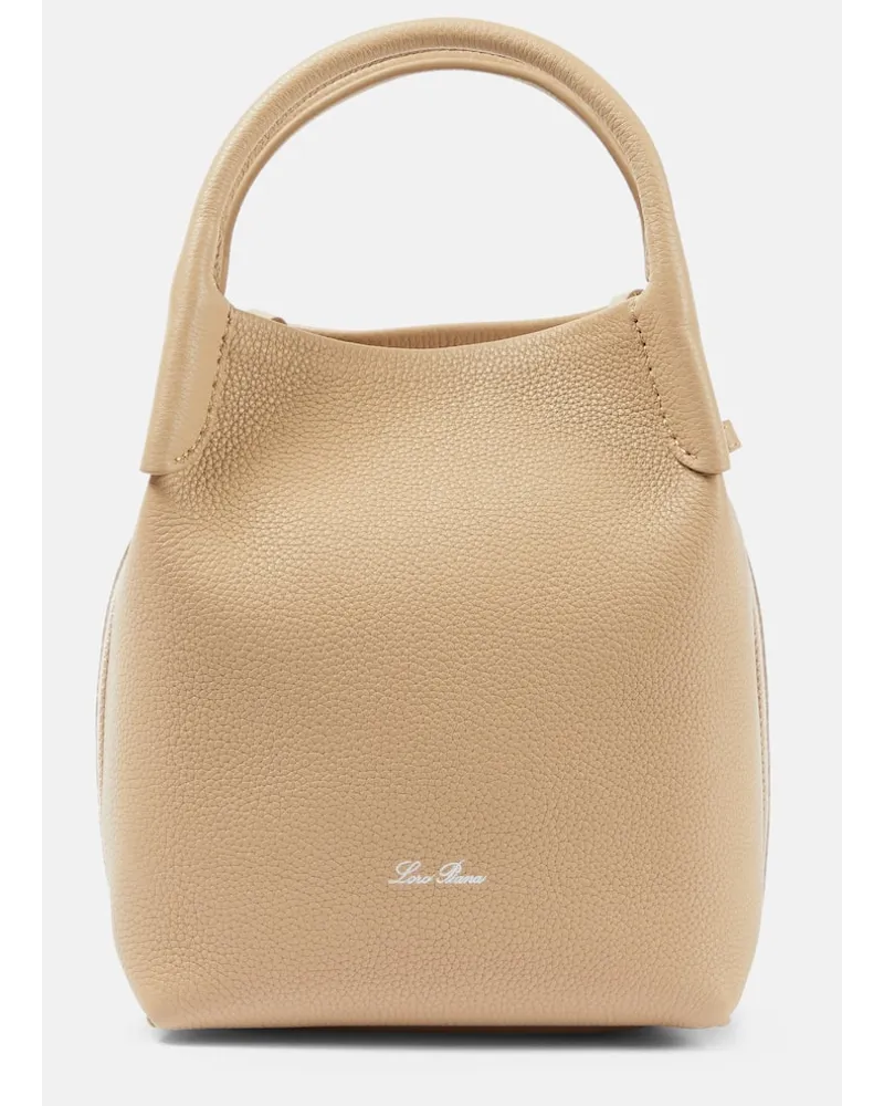 Loro Piana Borsa Bale Small in pelle Beige
