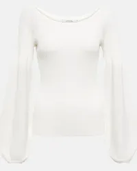 Dorothee Schumacher Pullover Sleek Ribs in misto lana Bianco