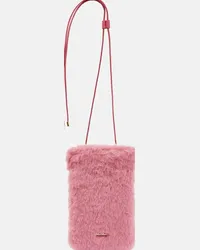 Max Mara Borsa a tracolla in teddy Rosa