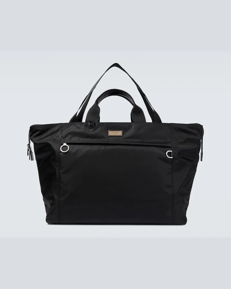 Dolce & Gabbana Borsa da viaggio in tessuto tecnico Nero