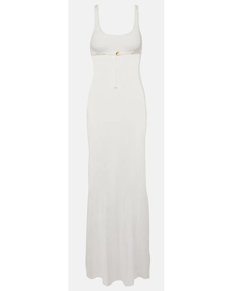 Jacquemus Abito lungo Maille Oranger Bianco