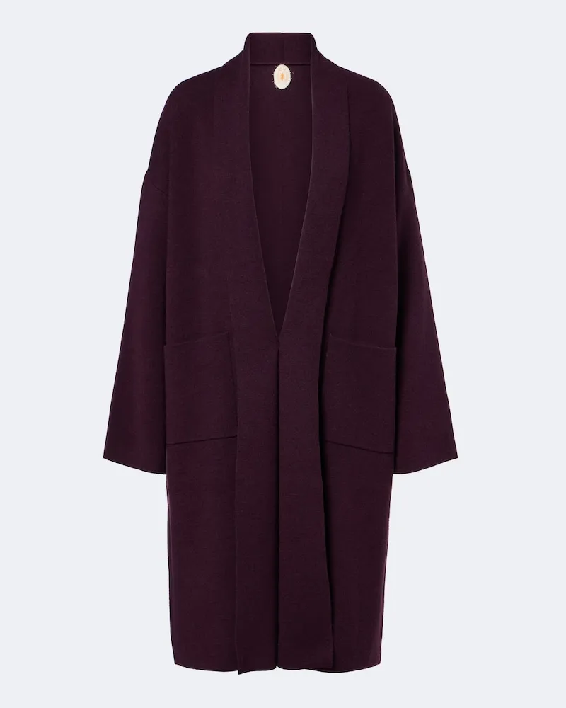 Jardin des Orangers Cappotto in lana e cashmere Viola