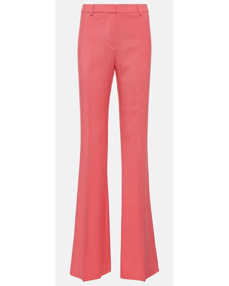 Etro Pantaloni flared a vita alta Rosa