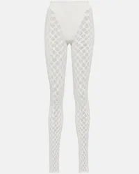 Jean Paul Gaultier Leggings in mesh Bianco