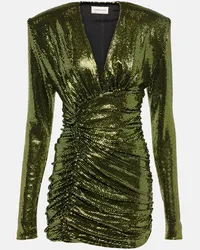 Alexandre Vauthier Miniabito con ruches Verde