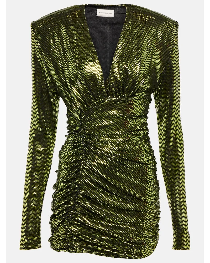 Alexandre Vauthier Miniabito con ruches Verde