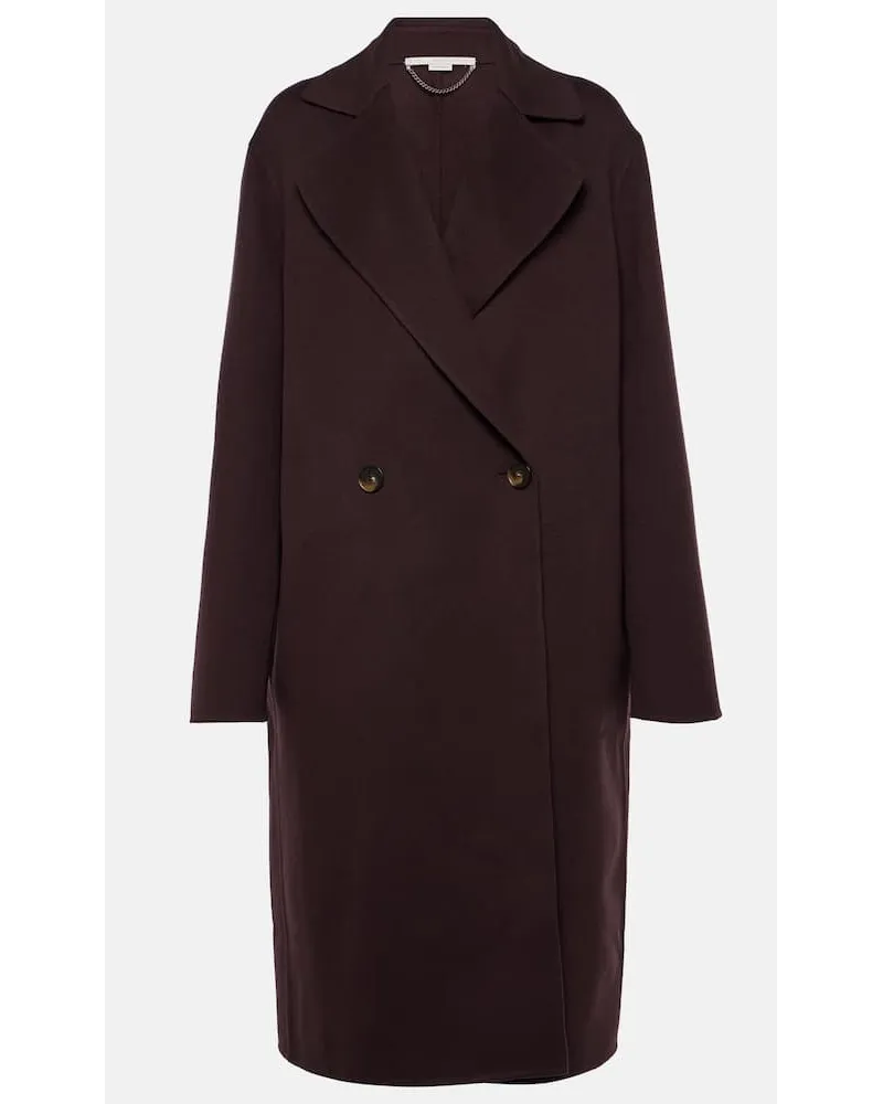Stella McCartney Cappotto doppiopetto in lana Marrone