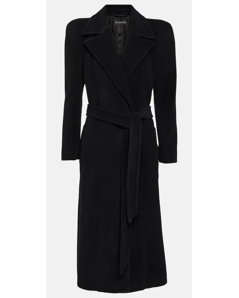 Balenciaga Cappotto in misto cashmere Nero