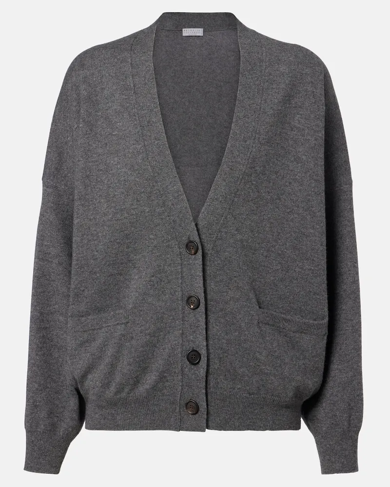 Brunello Cucinelli Cardigan in cashmere Grigio