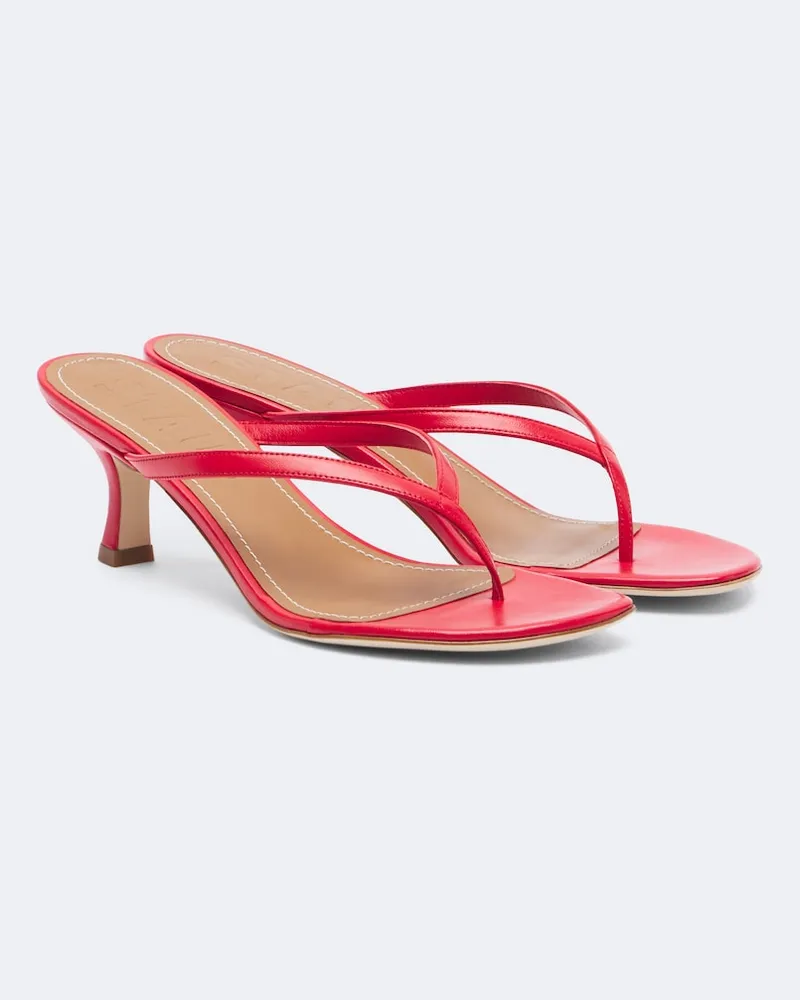 STAUD Sandali infradito Freja in pelle Rosso