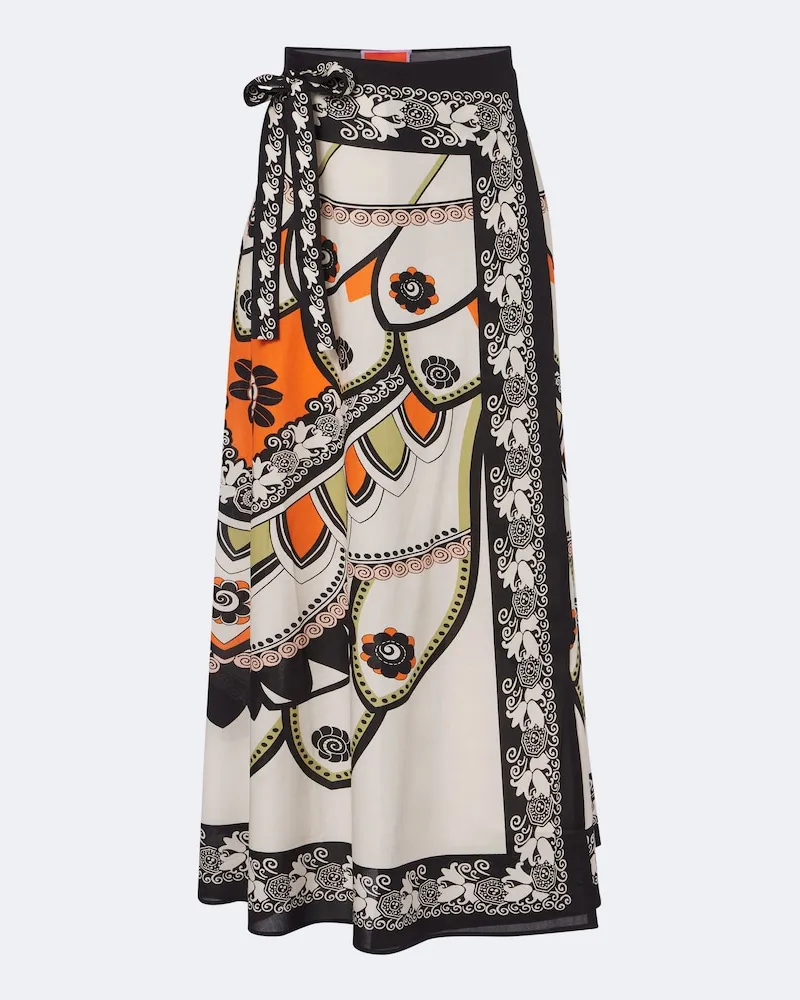 La DoubleJ Gonna Sarong in mussola di cotone con stampa Multicolore