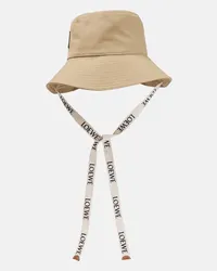 Loewe Cappello Fisherman in canvas Bianco