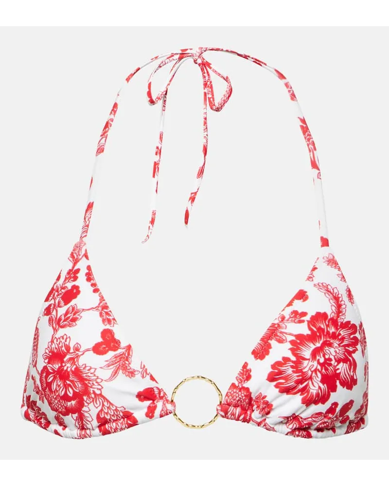 Melissa Odabash Top bikini Miami con anello e stampa Multicolore