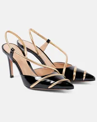 Gianvito Rossi Pumps slingback 85 in vernice Nero