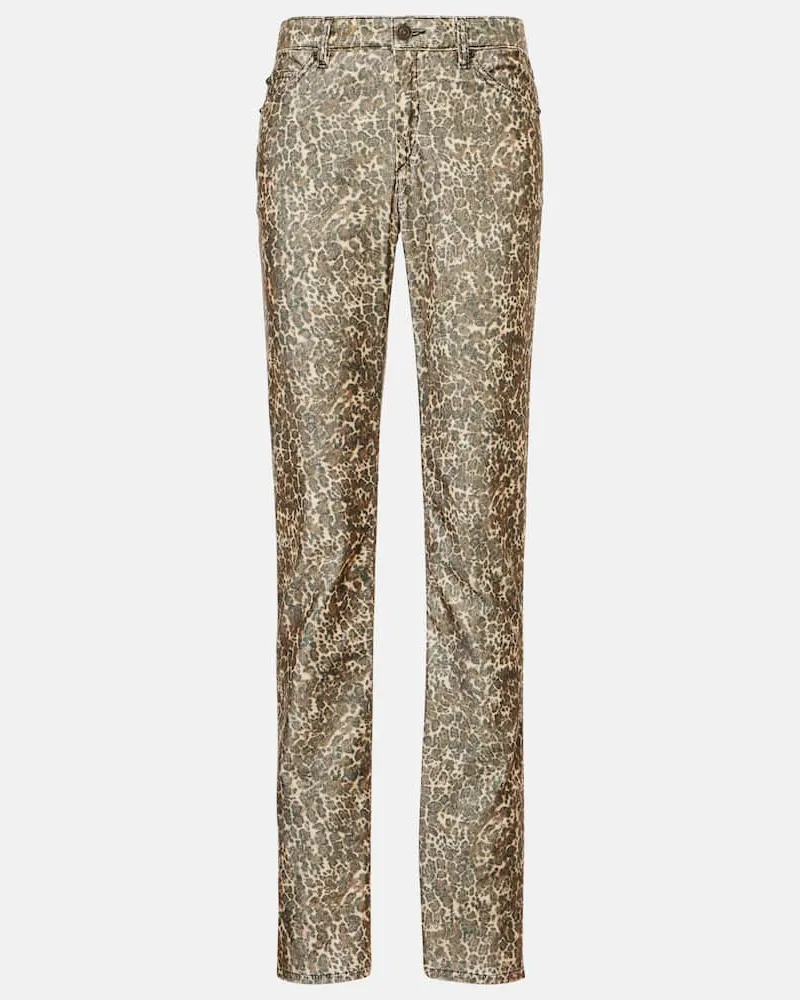 Isabel Marant Pantaloni regular Ferni in velluto Marrone
