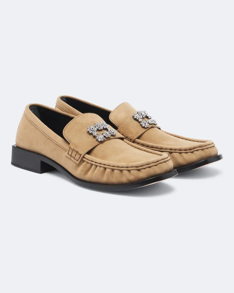 Roger Vivier Mocassini Viv Moc in suede Beige