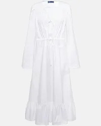 Ralph Lauren Abito midi in cotone Bianco