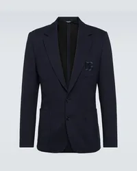 Dolce & Gabbana Blazer con ricamo Blu