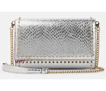 Christian Louboutin Clutch Paloma in pelle con stampa Argento