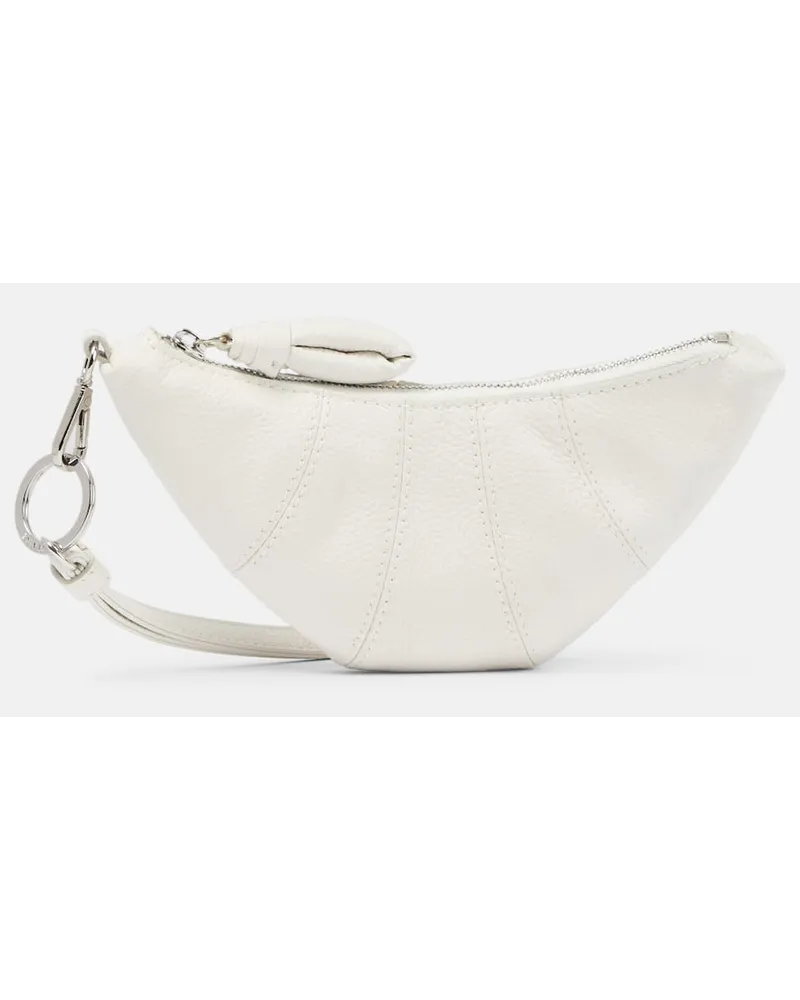 Christophe Lemaire Portamonete Croissant in pelle Bianco